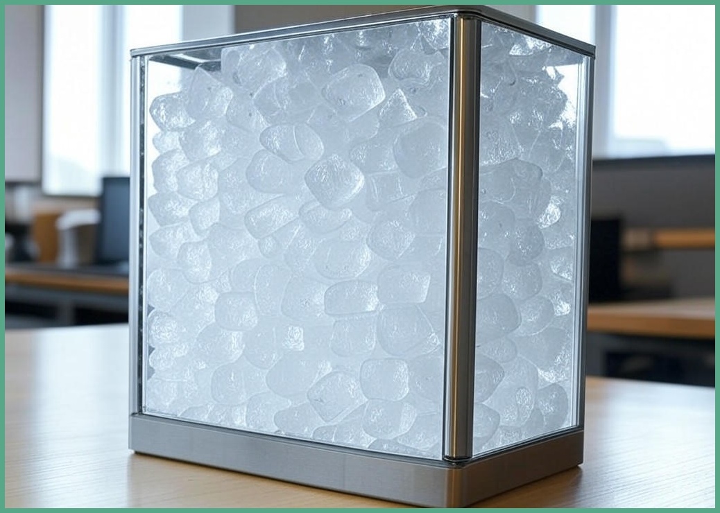 글래스 사각얼음 대용량 제빙기 35kg 얼음기계 카페 사무실 업소용, 2. 35kg모델